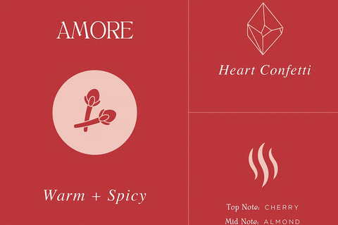 Auratae Amore Soy Candle - Black Currant, Vanilla, Bourbon, Cherry