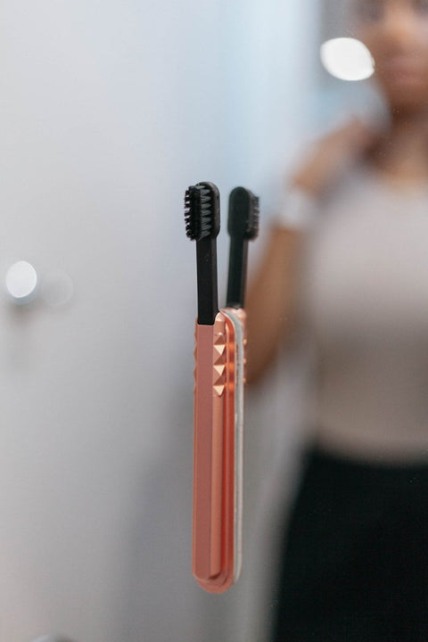AVO Everlasting Essentials eco toothbrush starter kit magnetic mount biodegradable brush head - The Local Space
