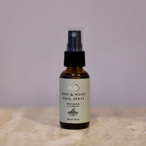 AVO Everlasting Essentials mint and moist oral spray fresh breath dry mouth relief - The Local Space