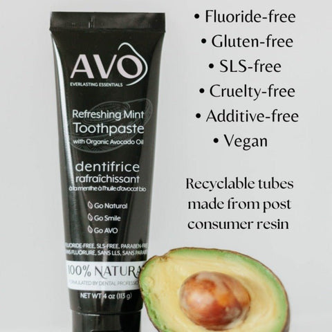 AVO Everlasting Essentials Refreshing Mint Toothpaste - Organic Avocado Oil Toothpaste - The Local Space