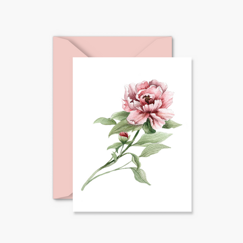 Natasha Vanderburg Co. | Peony Greeting Card, The Local Space, Local Canadian Brands