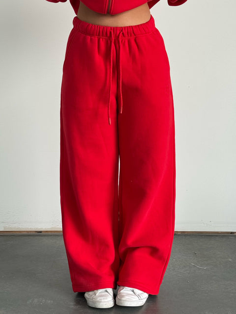 Baggy Cloud Sweats — Cherry