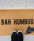 Bah Humbug Door Mat – Holiday Coir Welcome Mat (16" x 24") - The Local Space