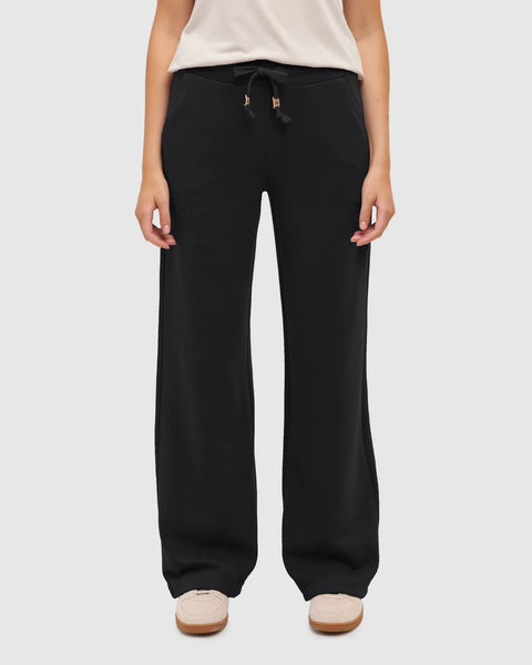 Bamone Wide Leg Sweatpant - Metorite Black