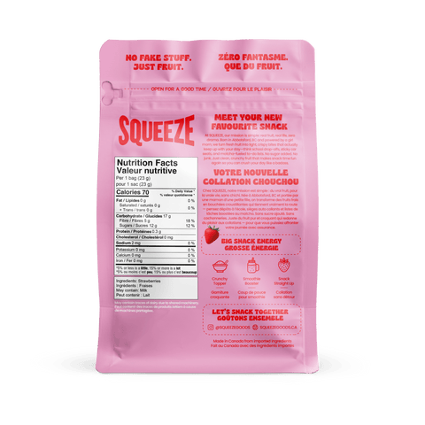 SQUEEZE Berry Sweet freeze dried strawberries crunchy fruit snack - The Local Space