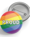 Proud Rainbow Button Pin - The Local Space