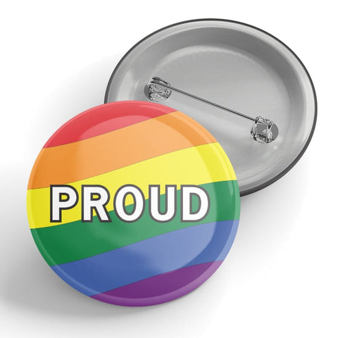 Proud Rainbow Button Pin - The Local Space