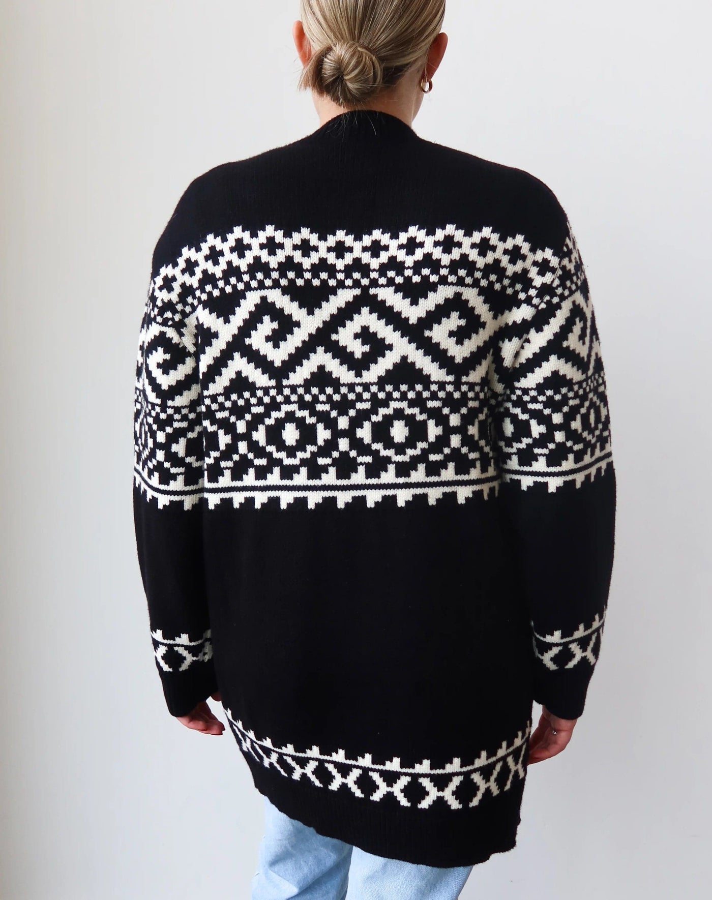 Fair Isle Oversized Knit Cardigan (SALE) - The Local Space