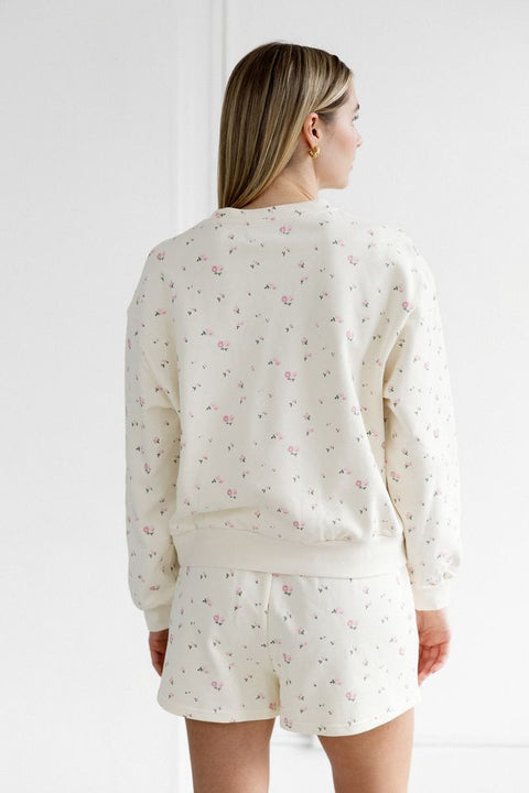 Little Sister Short - Cream & Floral
