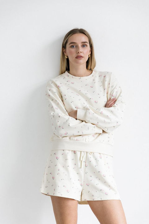 Little Sister Short - Cream & Floral