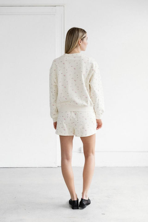 Little Sister Short - Cream & Floral