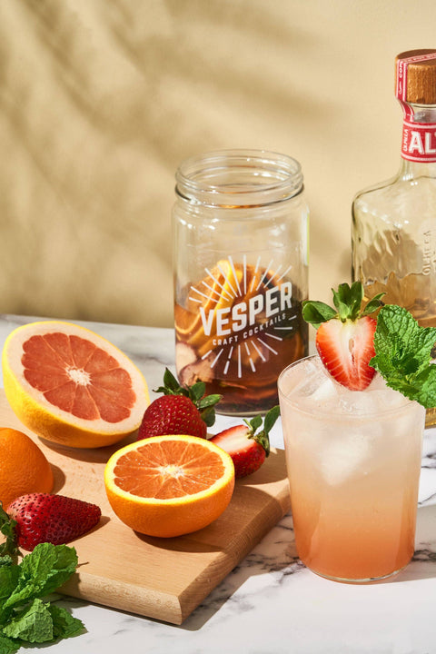 Vesper Craft Cocktails Grapefruit Paloma - Craft Cocktail and Mocktail Infusion Jar