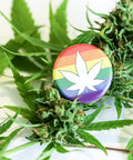 Cannabis Pride Weed Button Pin (1.25”) - The Local Space