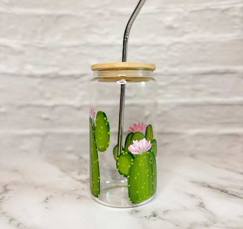Hand Painted Glass Tumblers