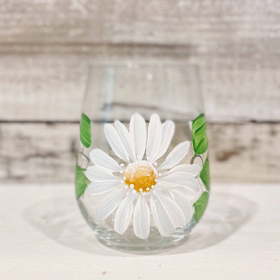 Hand Painted Stemless Wine Glasses | Various Designs - The Local Space