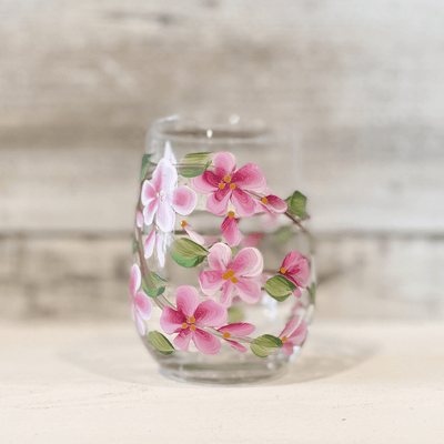 Hand Painted Stemless Wine Glasses | Various Designs - The Local Space