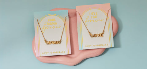 Forever Love Bubble Letter Necklace