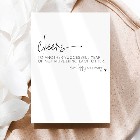 Cheers! Another Year of Not Murdering Each Other | Greeting Card - The Local Space