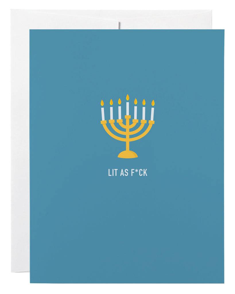 Lit as Fuck | Hanukkah Card (SALE) - The Local Space