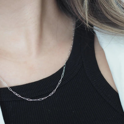 For The Seconds | Clip Silver Necklace - 18" Length, The Local Space, Local Canadian Brands