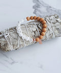 Crackle Clear Quartz + Cedarwood | Bracelet - The Local Space