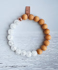 Crackle Clear Quartz + Cedarwood | Bracelet - The Local Space