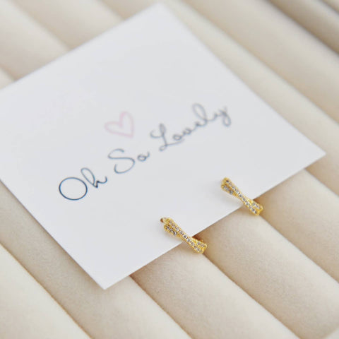 Criss Cross Huggie Hoop Earrings - The Local Space