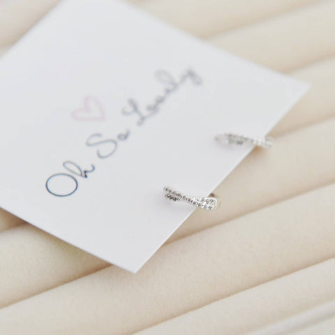Criss Cross Huggie Hoop Earrings - The Local Space