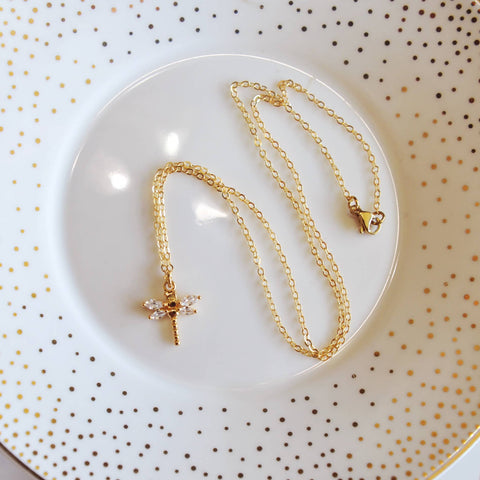 Crystal Dragonfly Necklace  - The Local Space