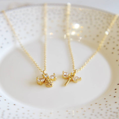 Crystal Dragonfly Necklace  - The Local Space