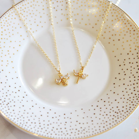 Crystal Dragonfly Necklace  - The Local Space