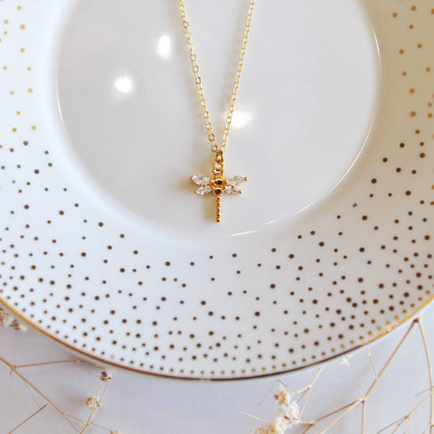 Crystal Dragonfly Necklace  - The Local Space