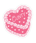 Cunty Heart Cake | Sticker - The Local Space