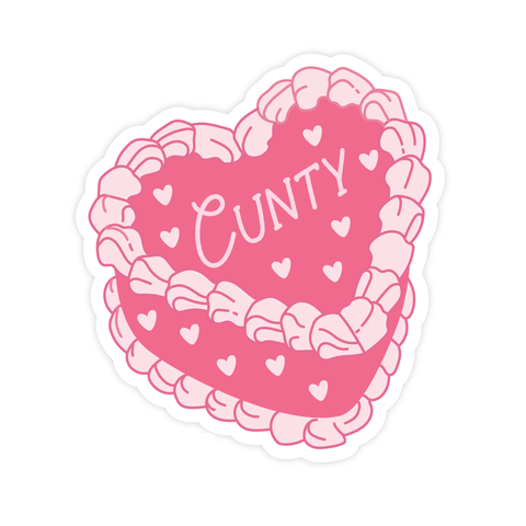 Cunty Heart Cake | Sticker - The Local Space