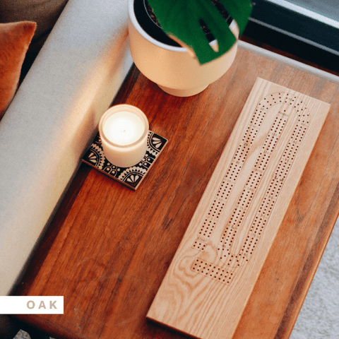 Custom Engraved Wooden Cribbage Board with Cards & Pegs - The Local Space