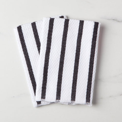 Danica Basketweave Black Dishcloths – Set of 2 - The Local Space