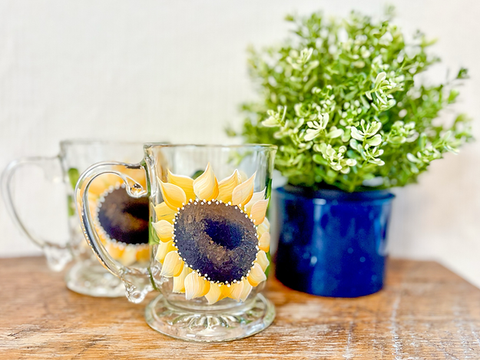 Hand Painted Glass Mugs - The Local Space