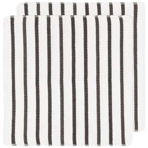 Basketweave Black Dishcloths | Set of 2 - The Local Space