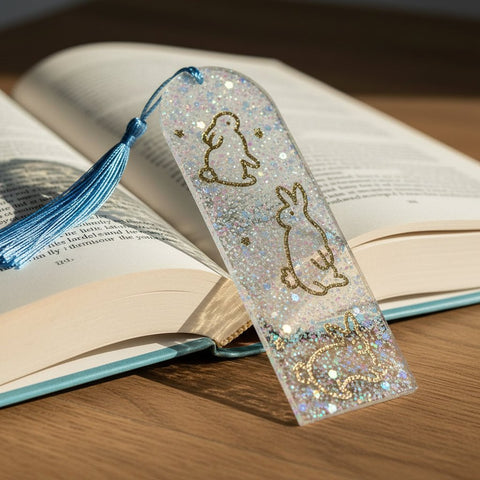 Elation Collective Gold Bunnies Acrylic Bookmark - The Local Space