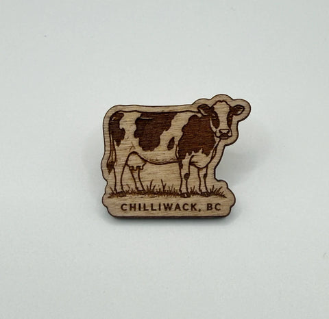 Chilliwack Cow - Wooden Souvenir Pin