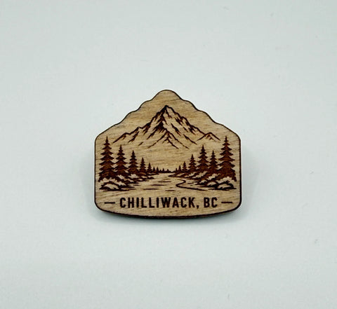 Chilliwack Mountain - Wooden Souvenir Pin