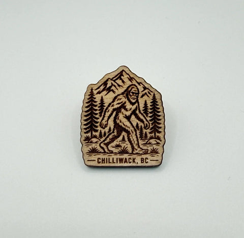 Chilliwack Sasquatch - Wooden Souvenir Pin