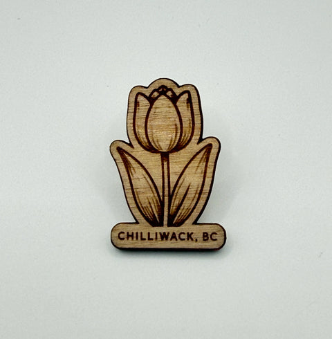 Chilliwack Tulip - Wooden Souvenir Pin