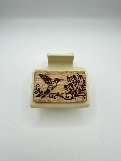 Hummingbird - Wood Hair Clip