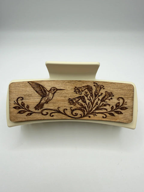 Hummingbird - Wood Hair Clip