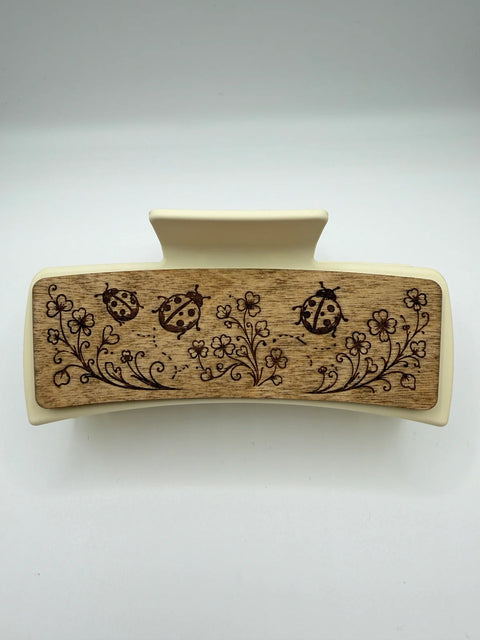 Ladybug - Wood Hair Clip