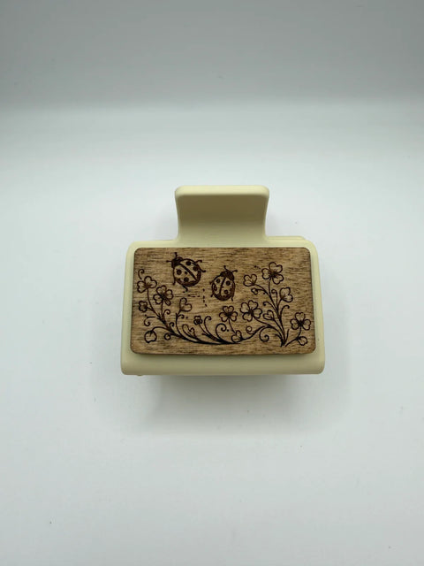 Ladybug - Wood Hair Clip