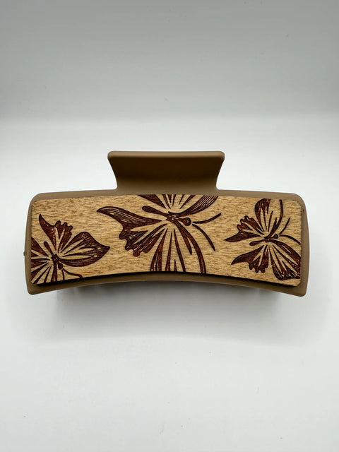 Butterfly - Wood Hair Clip