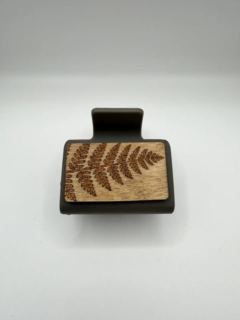 Fern - Wood Hair Clip