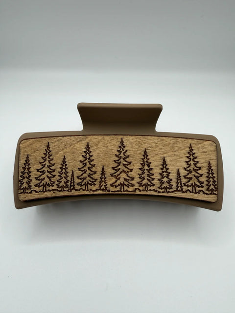 Forest - Wood Hair Clip